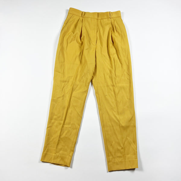 NEW COS Recycled Polyester High Waisted Straight Leg Trouser Casual Pants Yellow