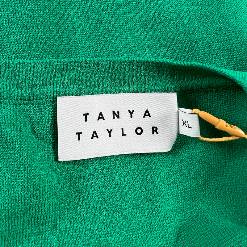NEW Tanya Taylor Xavier Knit Sleeveless Scallop Hem Scoop Neck Tank Top Emerald