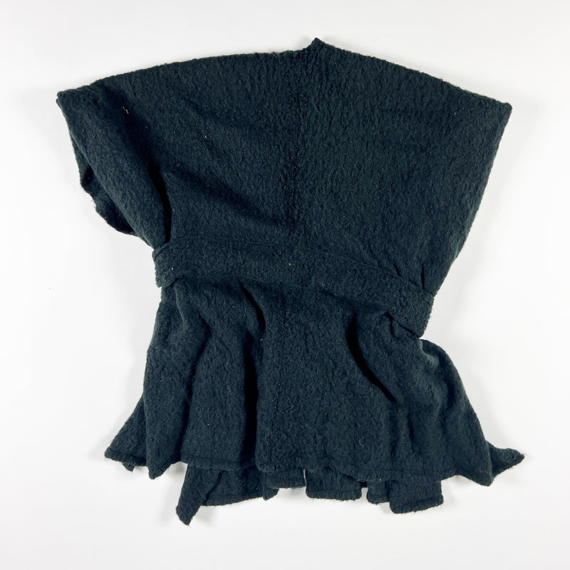 Michael Stars Ultra Soft Fuzzy Knit Stretch Belted Shawl Wrap Cardigan Sweater