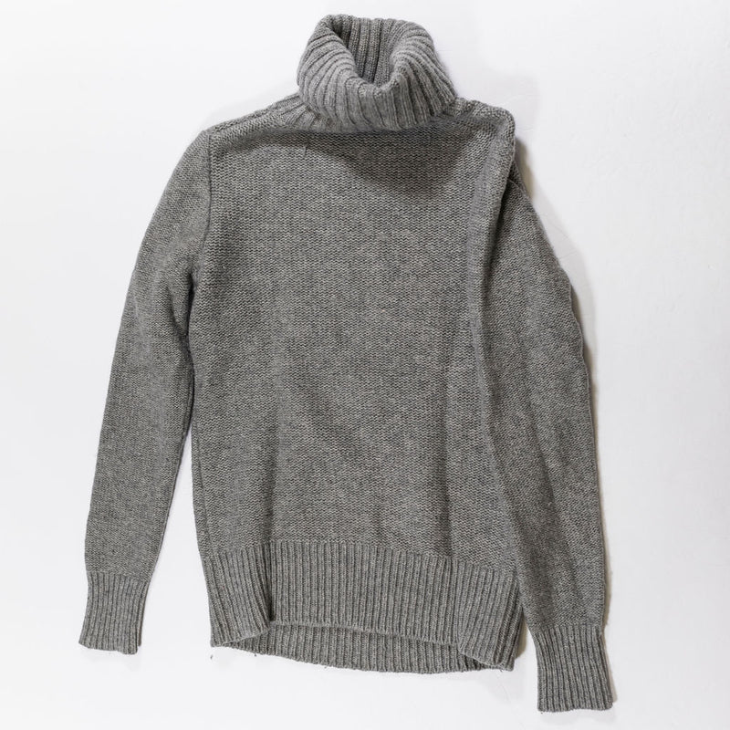 J. Crew Cambridge Gray Wool Cable Knit Turtleneck Pullover Sweater Small