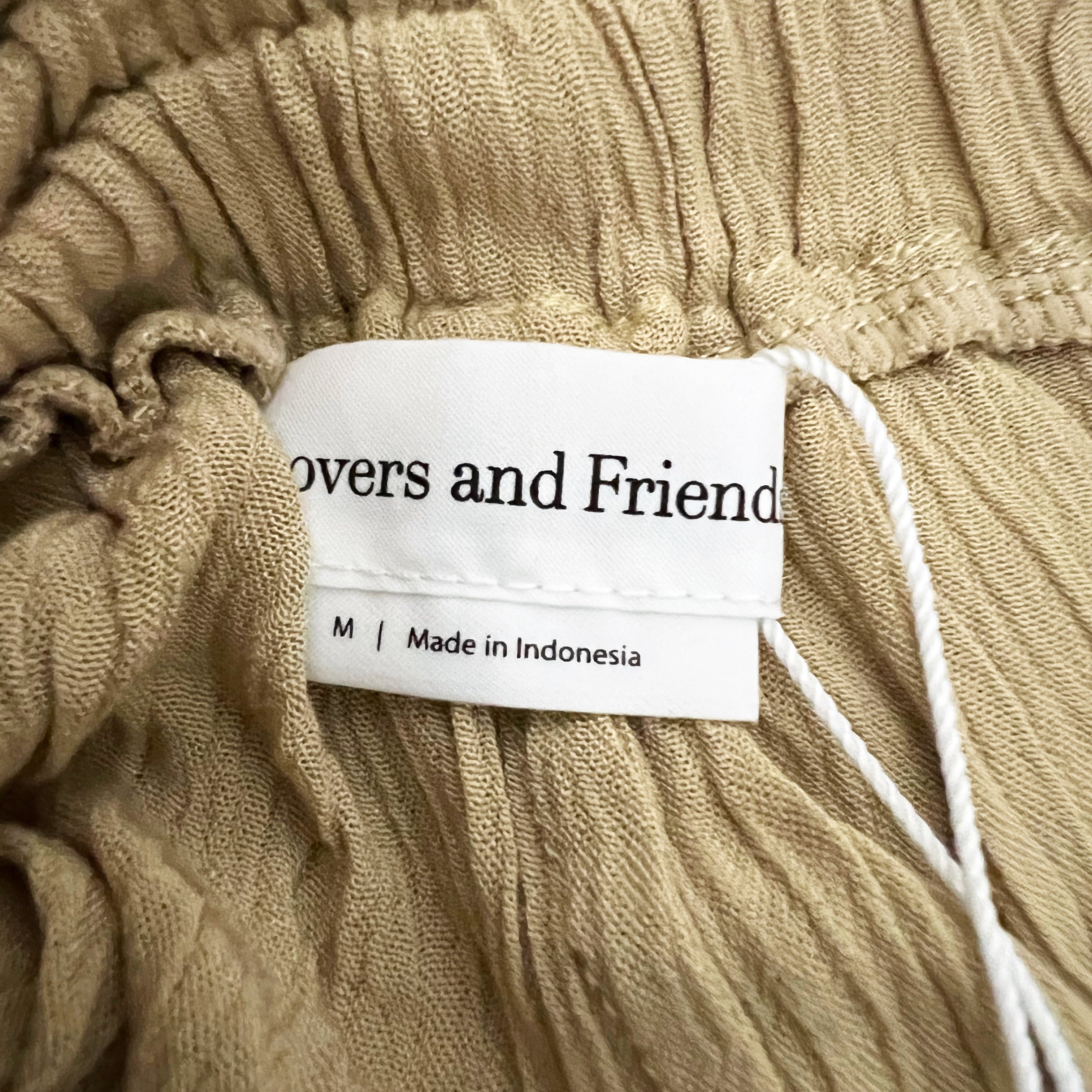 NEW Lovers + Friends Crepe Textured Paper Bag High Waisted Mini Shorts Neutral M