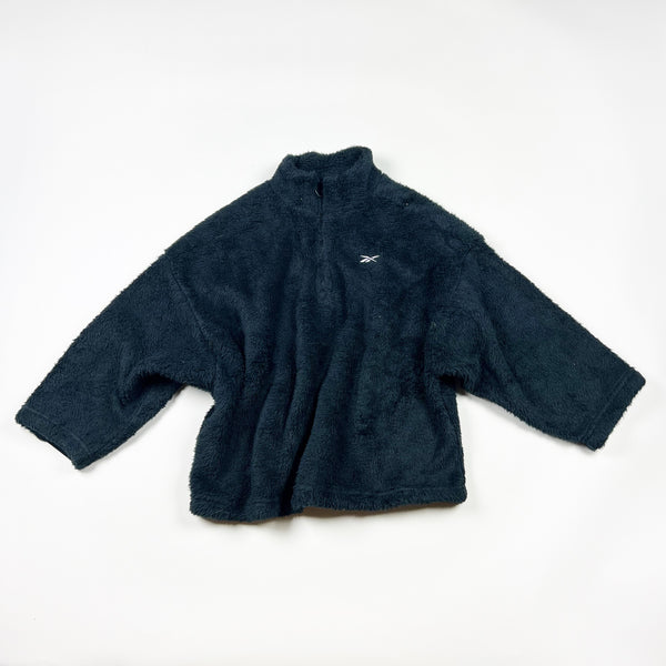 NEW Reebok Meet You There Cozy Pack Teddy Fleece Quarter Zip Pullover Sweater S