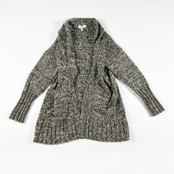 Michael Stars Cosmo Boucle Cotton Blend Chunky Knit Open Front Cardigan Sweater
