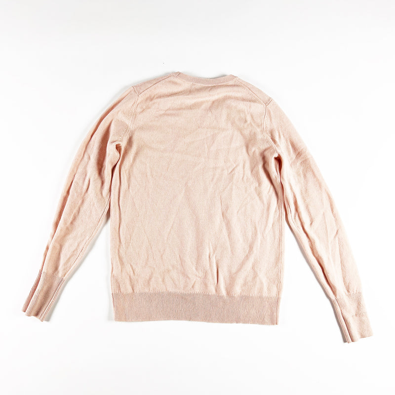 Everlane Women's 100% Cashmere Knit Crew Neck Long Sleeve Pullover Sweater Pink
