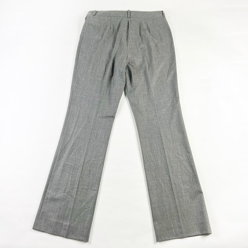 Michael Kors Collection Made In Italy Wool Stretch Mid Rise Straight Leg Pants