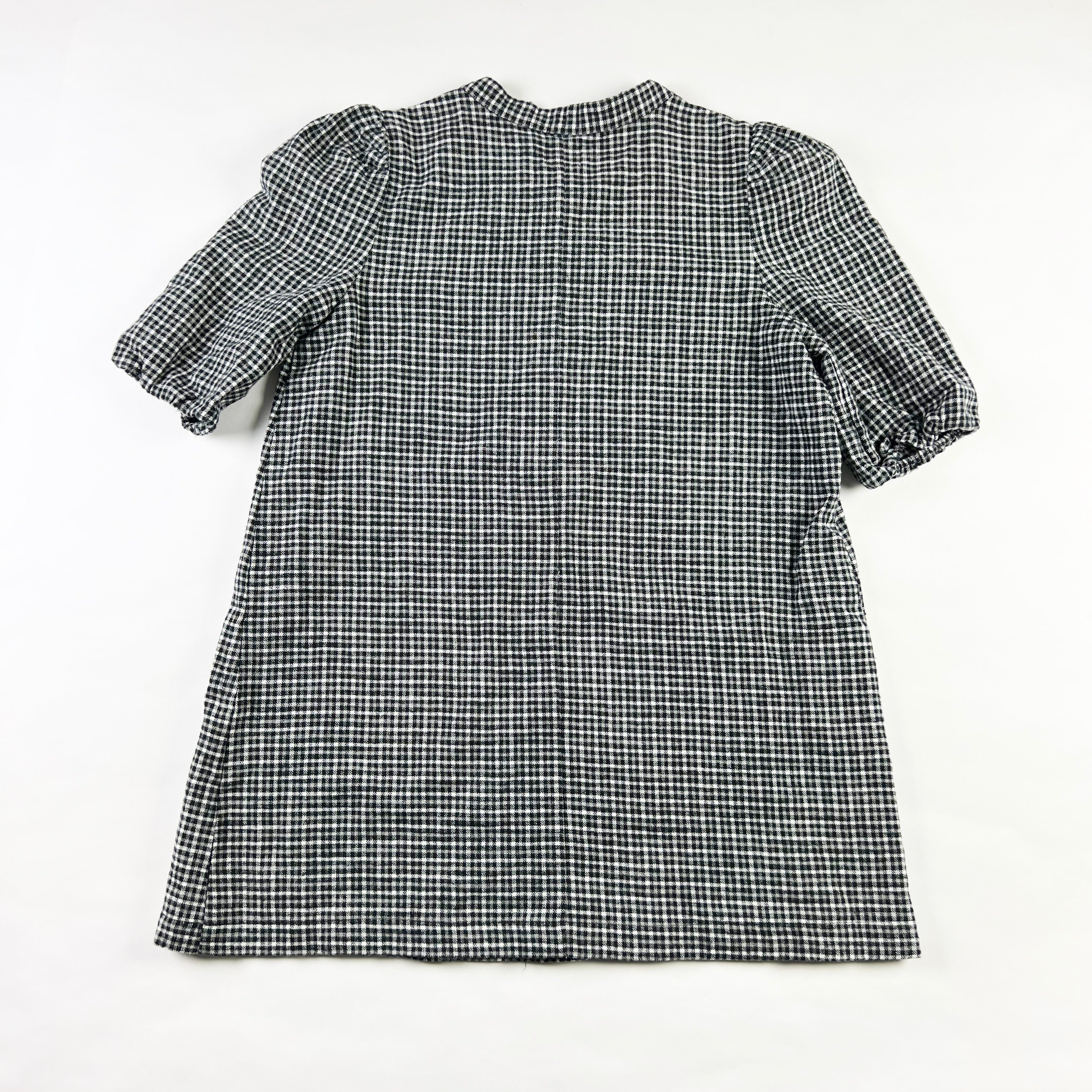 NEW J. Crew Cotton Popover Brushed Flannel Micro Check Print Mini Dress XS