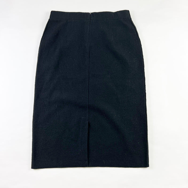 NEW Eileen Fisher Lightweight Boiled Responsible Wool Pull On Pencil Skirt Large