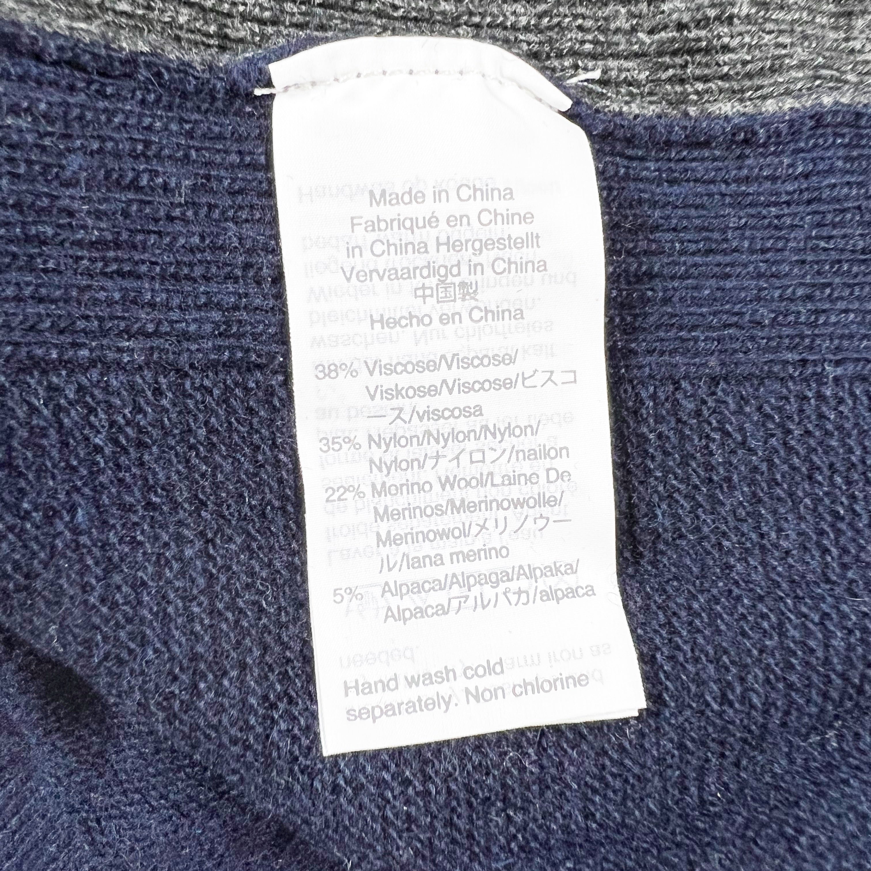 NEW Madewell Kimball Wool Alpaca Blend Knit V Neck Pullover Colorblock Sweater