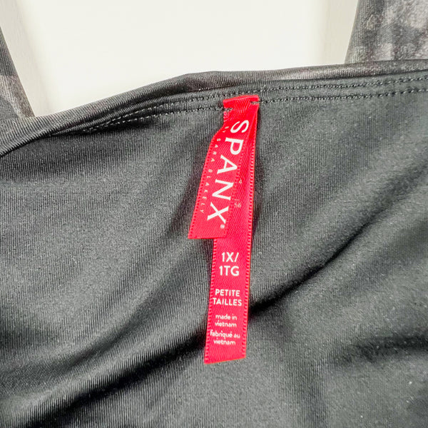 Spanx Faux Vegan Leather High Rise Slimming Shaping Camo Army Print Leggings 1X